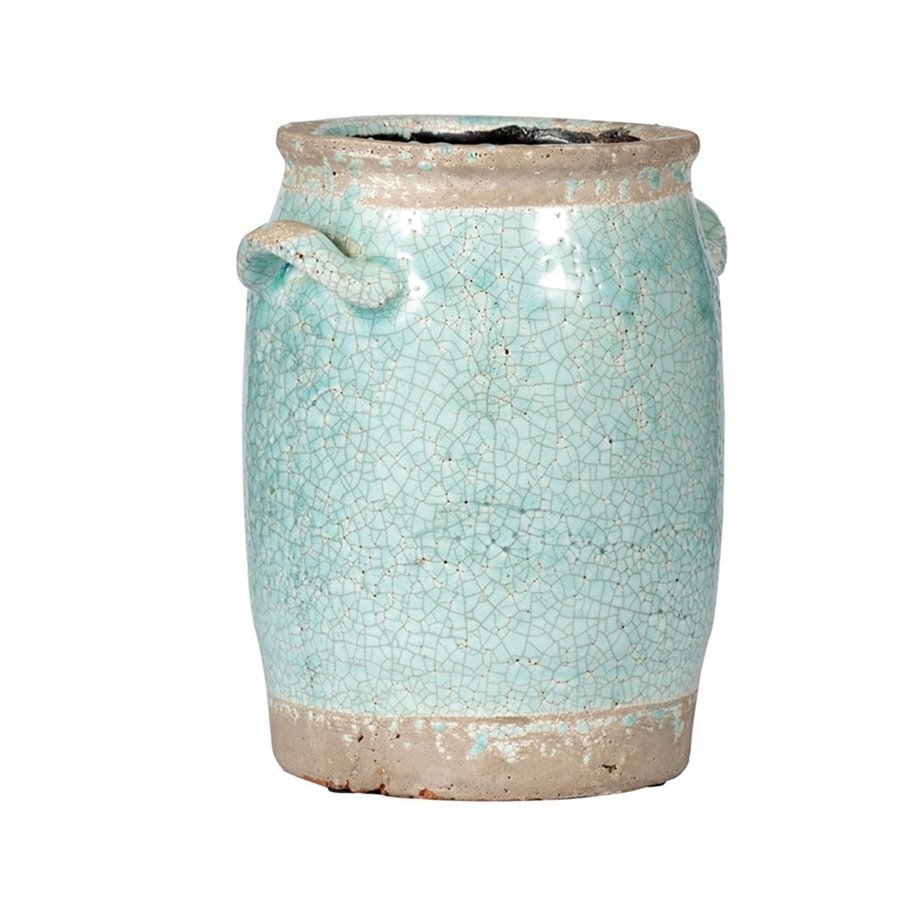 Sea Mist Crackle Vase