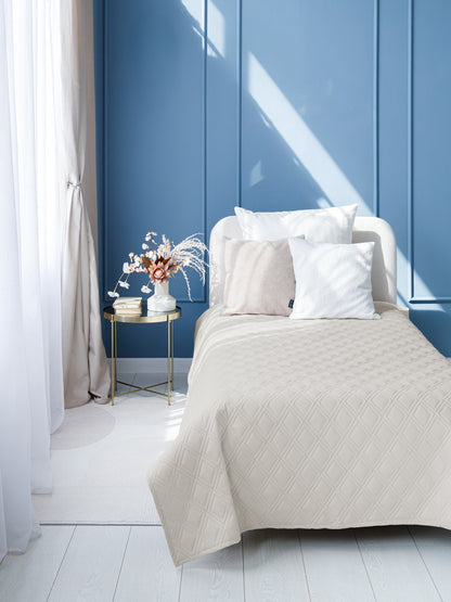 Ivory Velvet Coverlet