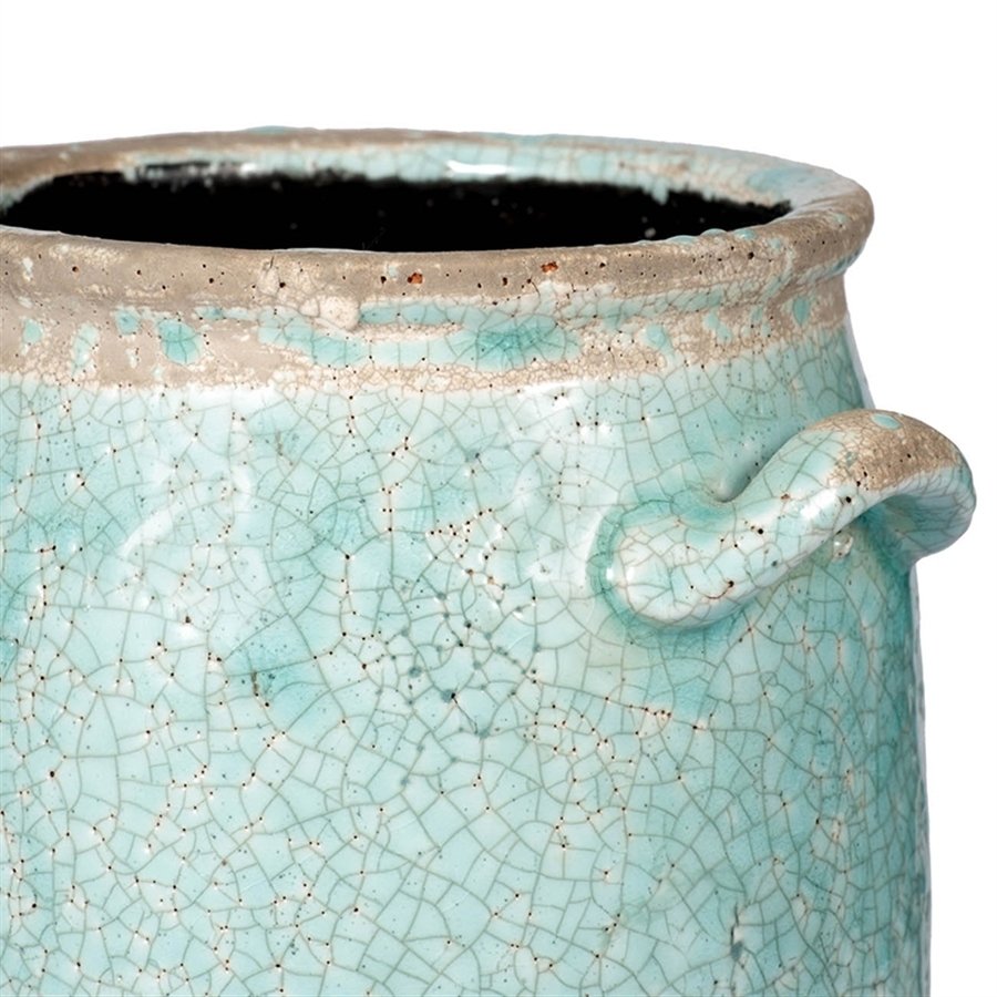 Sea Mist Crackle Vase