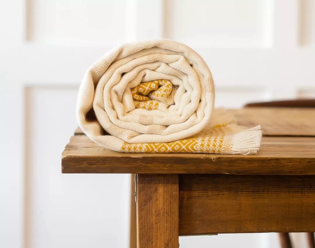 Golden Hearth Throw