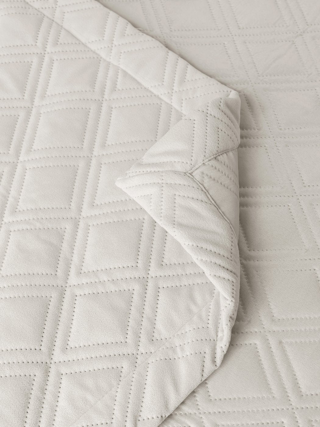 Ivory Velvet Coverlet