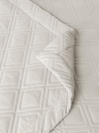 Ivory Velvet Coverlet