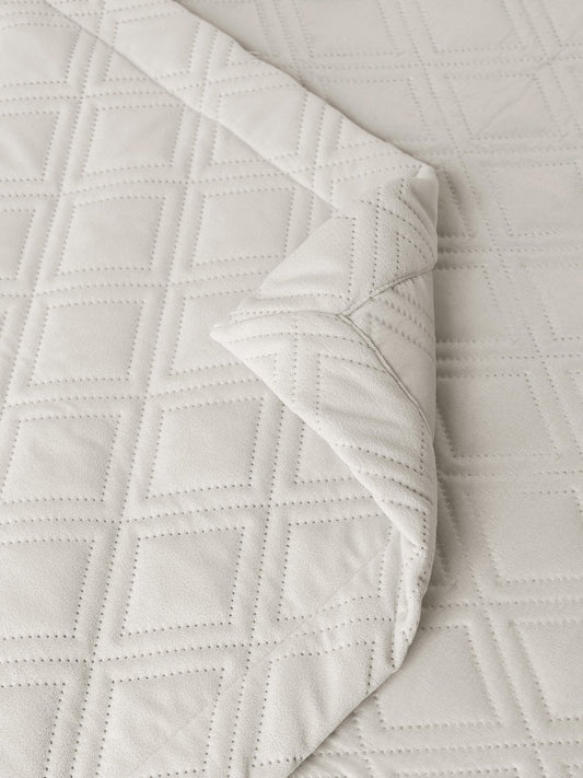Ivory Velvet Coverlet