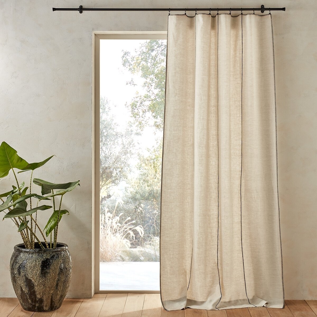 Sand Outline Linen Curtain