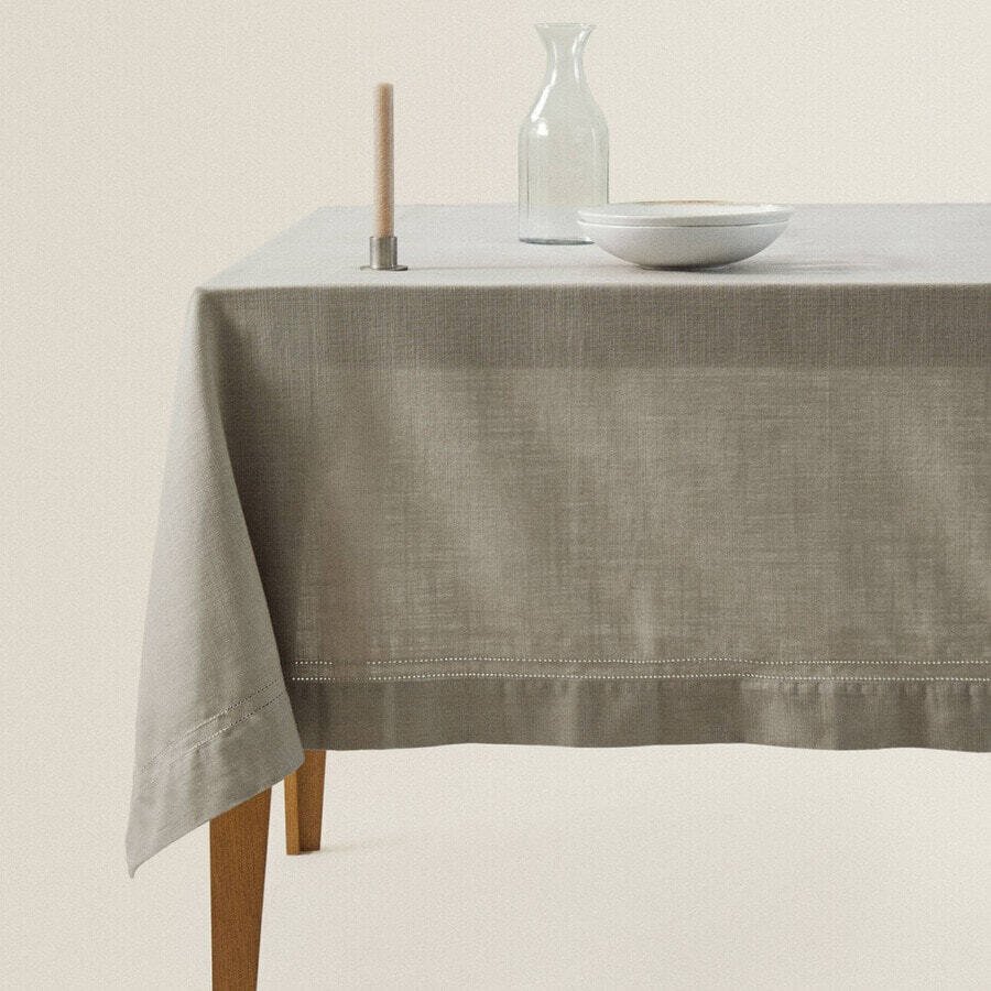 Ivory Hemstitch Tablecloth