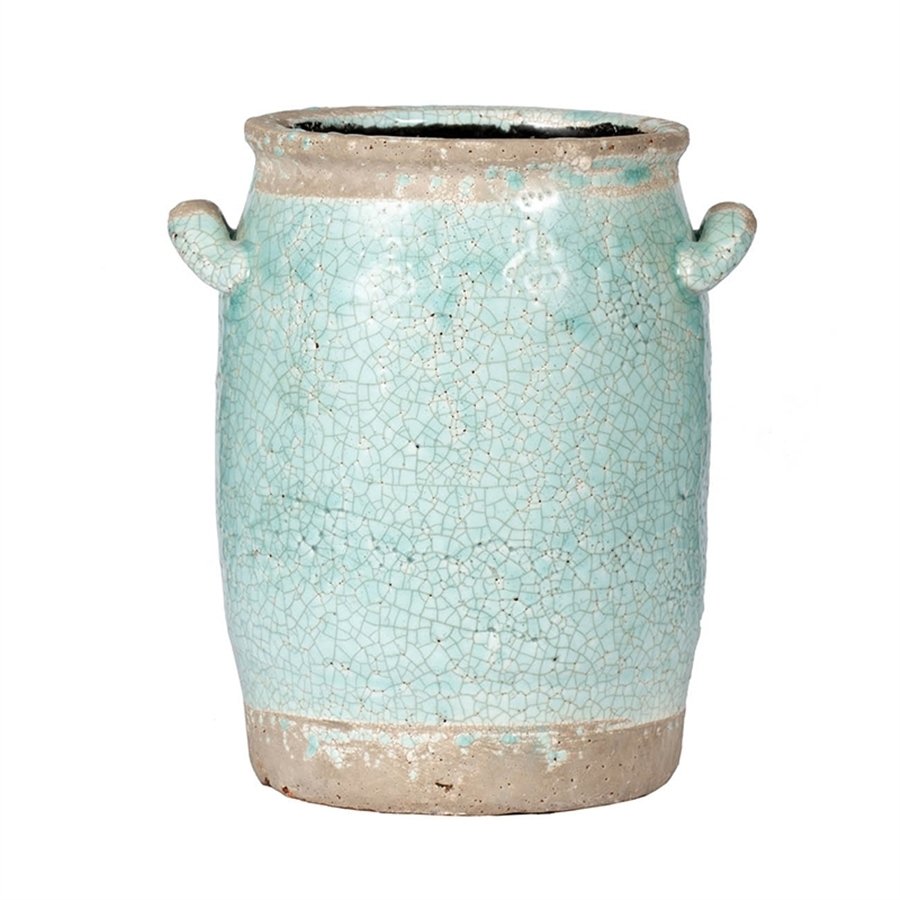 Sea Mist Crackle Vase