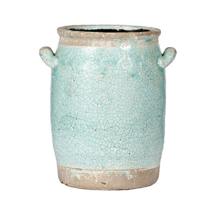 Sea Mist Crackle Vase