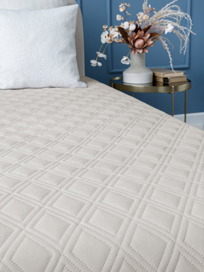 Ivory Velvet Coverlet