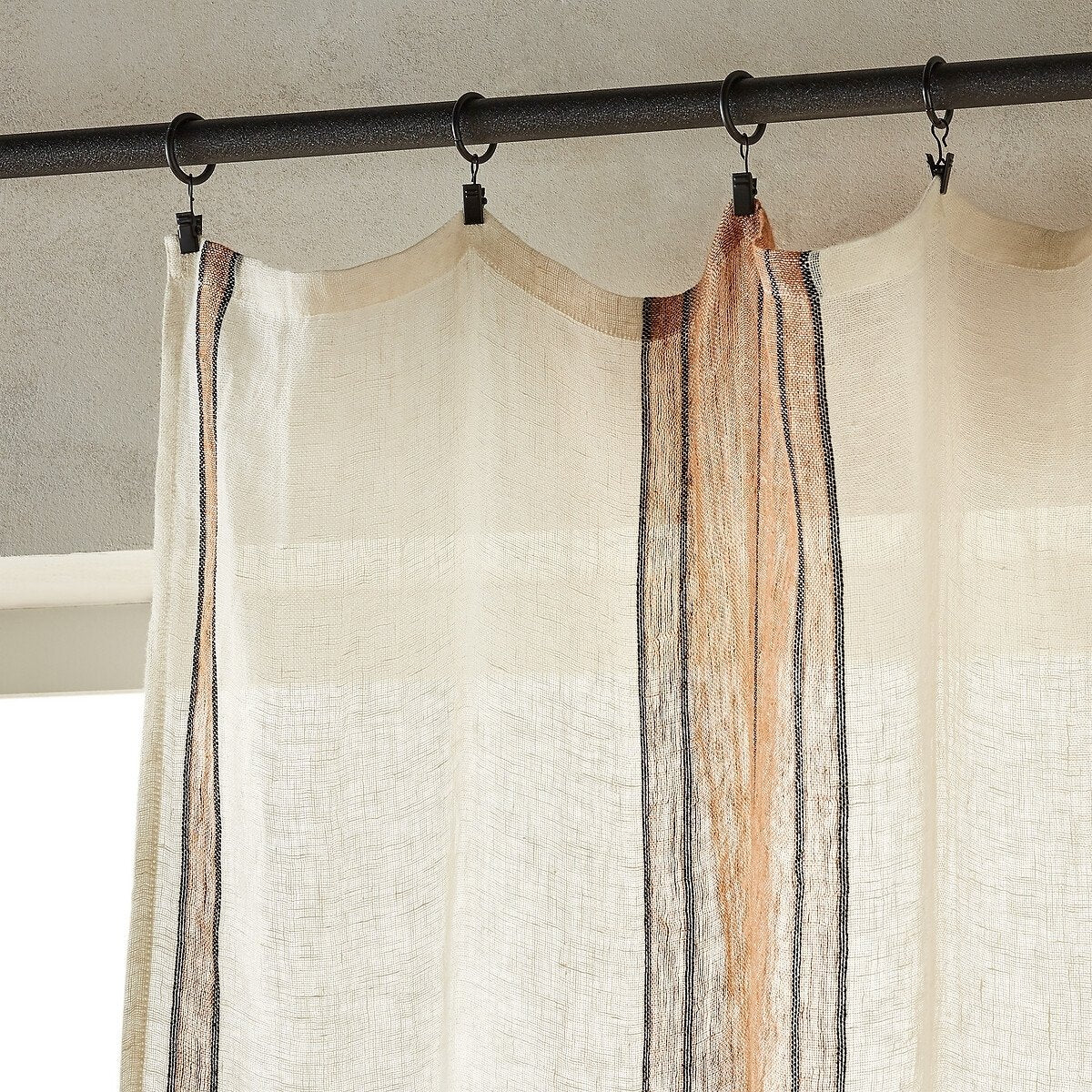 Coastal Stripe Linen Curtain